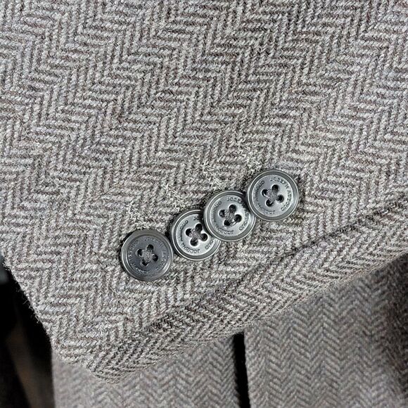 Joseph Abboud Men's‎ Sport Coat Blazer Two Button Herringbone BRN Wool Blend 2XL - Picture 11 of 16